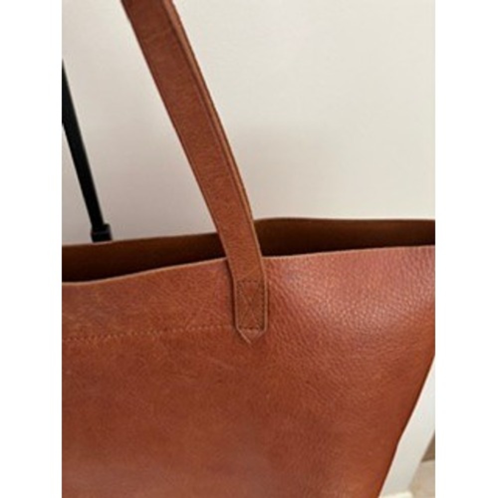 Madewell Transport Tote Bag English Saddle Brown Leather Shoulder Bag - Picture 7 of 14